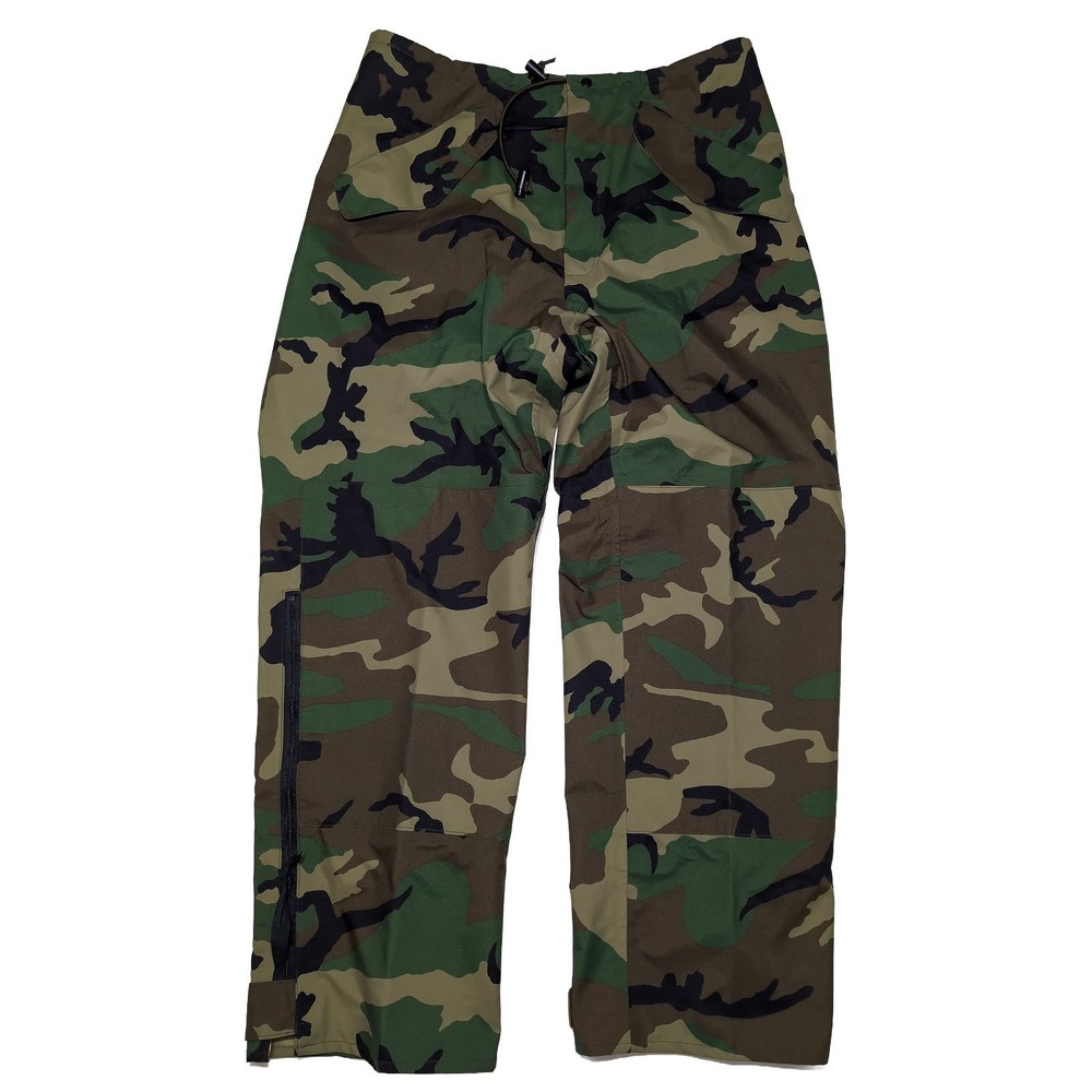 US Military Gore-Tex Cold Weather Trousers Pants Camo Green Woodland Medium Long